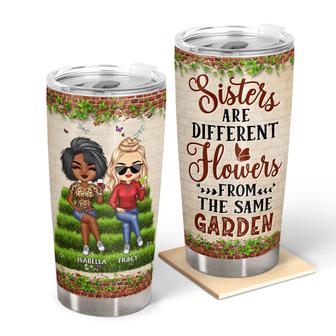 Sisters Are Different Flowers Custom Tumbler - Birthday Gift - Thegiftio UK