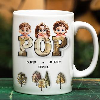 Vintage Map Grandpa Dad Title Custom Mug - Gift for Dad - Thegiftio UK