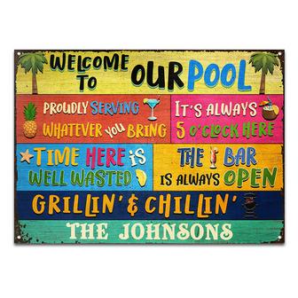 Welcome The Bar Is Always Open Custom Metal Sign - Gift - Thegiftio UK