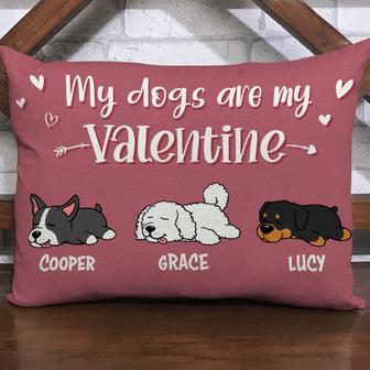 My Dogs Are My Valentine Custom Pillow - Gift for Dog Lovers - Thegiftio UK