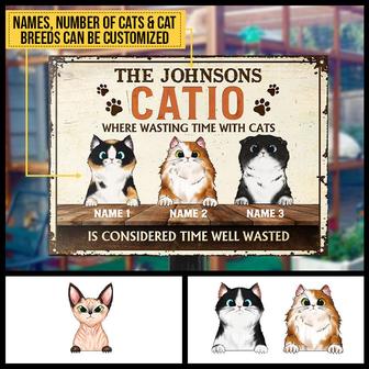Welcome To Our Catio Custom Metal Sign - Gift for Cat Lovers - Thegiftio UK