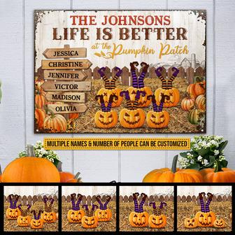Witch Pumpkin Patch Life Is Better Custom Metal Sign - Gift - Thegiftio UK