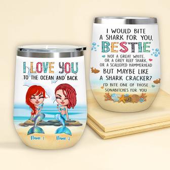 Love You To The Ocean Personalized Wine Tumbler - Thegiftio UK