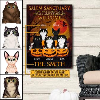 Witch Black Cat Salem Sanctuary Custom Metal Sign - Gift - Thegiftio UK