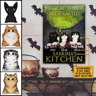 Witch Kitchen Cat Magical Things Custom Metal Sign - Thegiftio UK