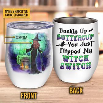 Witch The West Oh Honey Custom Wine Tumbler - Halloween Gift - Thegiftio UK