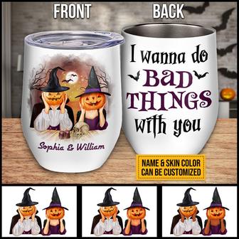 Witch Couple Do Bad Things Custom Tumbler - Anniversary Gift - Thegiftio UK