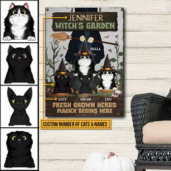 Witch Garden Magick Begins Here Custom Metal Sign - Gift - Thegiftio UK
