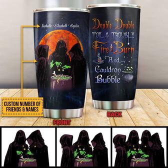 Witch Bestie Double Double Toil And Trouble Custom Tumbler - Thegiftio UK