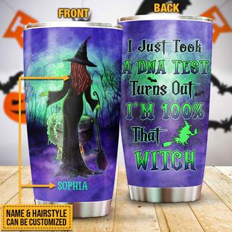 Witch DNA Test Custom Tumbler - Halloween Gift for Women - Thegiftio UK