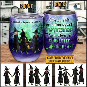 Witch Bestie Side By Side Custom Wine Tumbler - Bestie Gift - Thegiftio UK