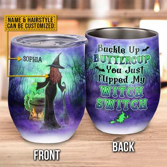 Witch Buckle Up Buttercup Custom Wine Tumbler - Witch Gift - Thegiftio UK