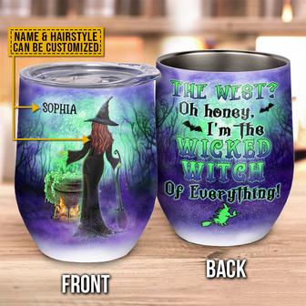 Witch The West Oh Honey Custom Wine Tumbler - Halloween Gift - Thegiftio UK