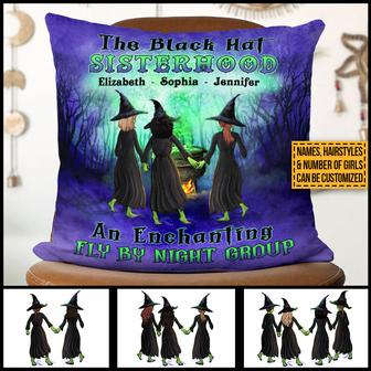 Witch Bestie Black Hat Custom Pillow - Halloween Gift - Thegiftio UK