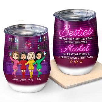 Besties Bonding Over Alcohol Custom Tumbler - Gift for BFF - Thegiftio UK