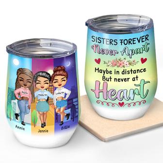 Never Apart Personalized Wine Tumbler - Gift for Sister - Thegiftio UK
