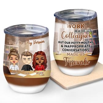 Chibi Colleagues Work Made Us Colleagues Custom Tumbler - Thegiftio UK