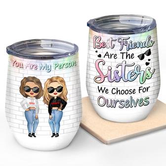 Best Friends Are Sisters Personalized Tumbler - Gift for BFF - Thegiftio UK