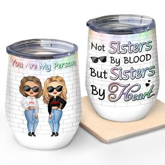 Best Friends Not Sisters Custom Wine Tumbler - Gift for BFF - Thegiftio UK