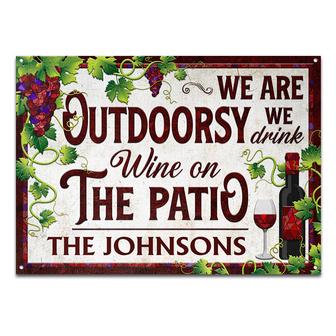We Are Outdoorsy Personalized Metal Sign - Patio Gift - Thegiftio UK