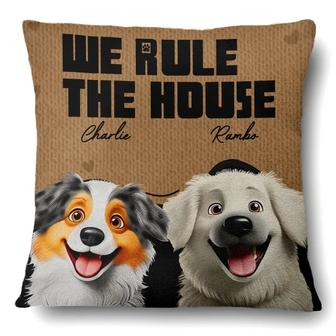 We Rule The House 3D Effect Pet Custom Pillow - Thegiftio UK