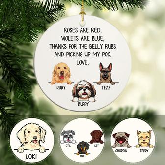 Roses Are Red Personalized Ornament - Gift for Dog Lovers - Thegiftio UK