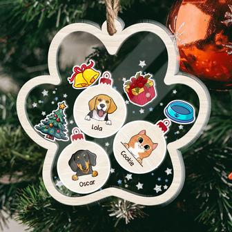 Dog Cat Peeking Personalized Ornament - Gift for Pet Lovers - Thegiftio UK