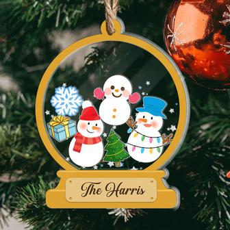Snowman Shape Personalized Ornament - Christmas Gift - Thegiftio UK