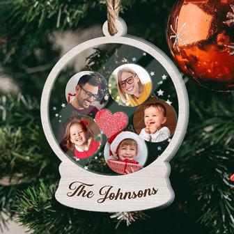 Family Photo Snowball Custom Ornament - Christmas Gift - Thegiftio UK
