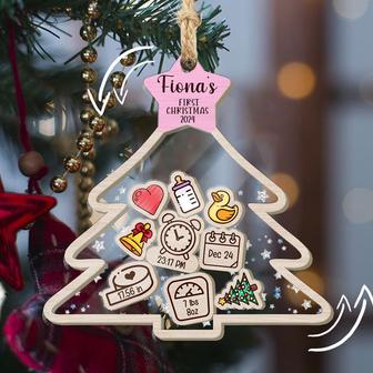 First Christmas Tree Personalized Ornament - Newborn Gift - Thegiftio UK