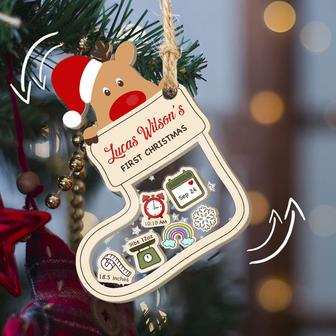 Baby's First Christmas Reindeer Custom Ornament - Baby Gift - Thegiftio UK