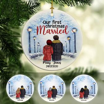 Our First Christmas Married Custom Ornament - Couples Gift - Thegiftio UK