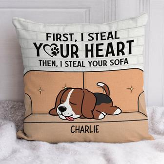 They Steal Your Heart Personalized Pillow - Dog Lovers Gift - Thegiftio UK
