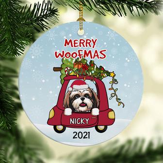 Merry Woofmas Personalized Ornament - Gift for Dog Lovers - Thegiftio UK
