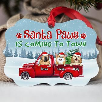Santa Paws Is Coming To Town Personalized Ornament - Thegiftio UK