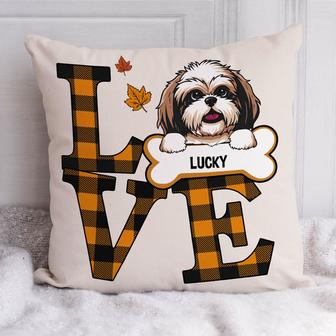 Love Autumn Personalized Pillow - Gift for Dog Lovers - Thegiftio UK