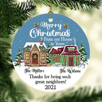 Merry Christmas From Our House Personalized Ornament - Gift - Thegiftio UK