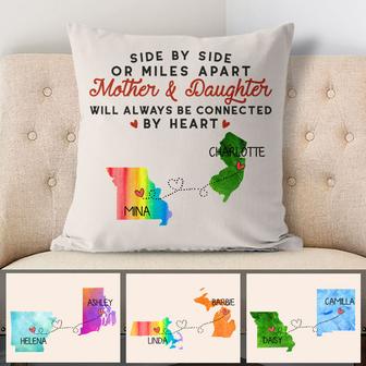 Mother And Daughter Connected Custom Pillow - Gift for Mom - Thegiftio UK