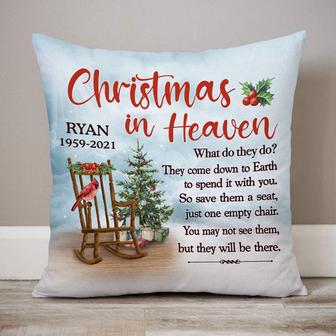Christmas In Heaven Personalized Pillow - Memorial Gift - Thegiftio UK