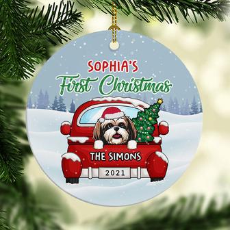 First Christmas Personalized Ornament - Gift for Dog Lovers - Thegiftio UK