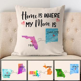 Home Is Where Mom Is Personalized Pillow - Gift for Mom - Thegiftio UK