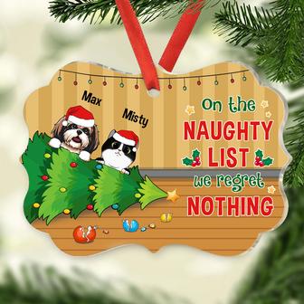On The Naughty List I Regret Nothing Personalized Ornament - Thegiftio UK
