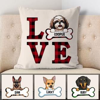 Love Pattern Personalized Pillow - Gift for Dog Lovers - Thegiftio UK