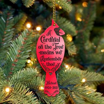 Cardinal On The Tree Personalized Ornament - Memorial Gift - Thegiftio UK