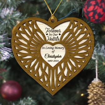 Forever In Our Hearts Personalized Ornament - Memorial Gift - Thegiftio UK