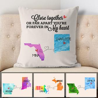 Close Together Or Far Apart Personalized Pillow - Thegiftio UK