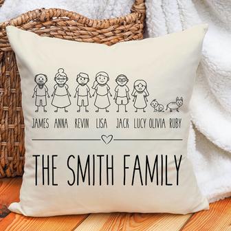 Personalized Family Pillow Custom Gift for Grandma - Thegiftio UK