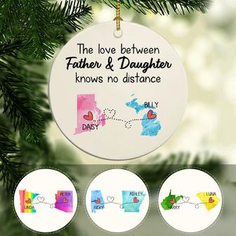Long Distance Father And Daughter Custom Ornament - Gift - Thegiftio UK
