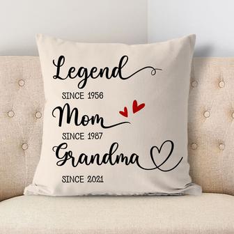 Legend Mom Grandma Since Year Custom Pillow - Family Gift - Thegiftio UK