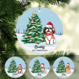 Christmas Dog Ornaments Personalized - Gift for Dog Lovers - Thegiftio UK